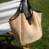 Ibiza raffia tote bag