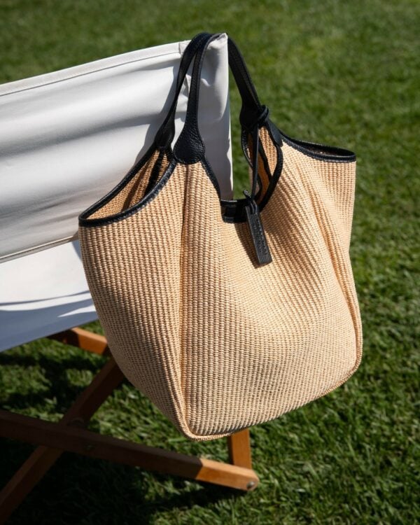 Ibiza raffia tote bag