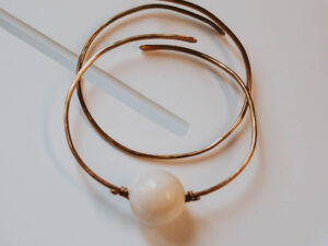 brass marble stone bracelets