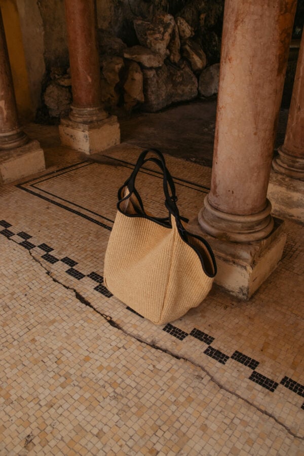 ibiza raffia tote bag