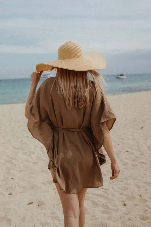 silk cover-up resort wear kimono saint tropez