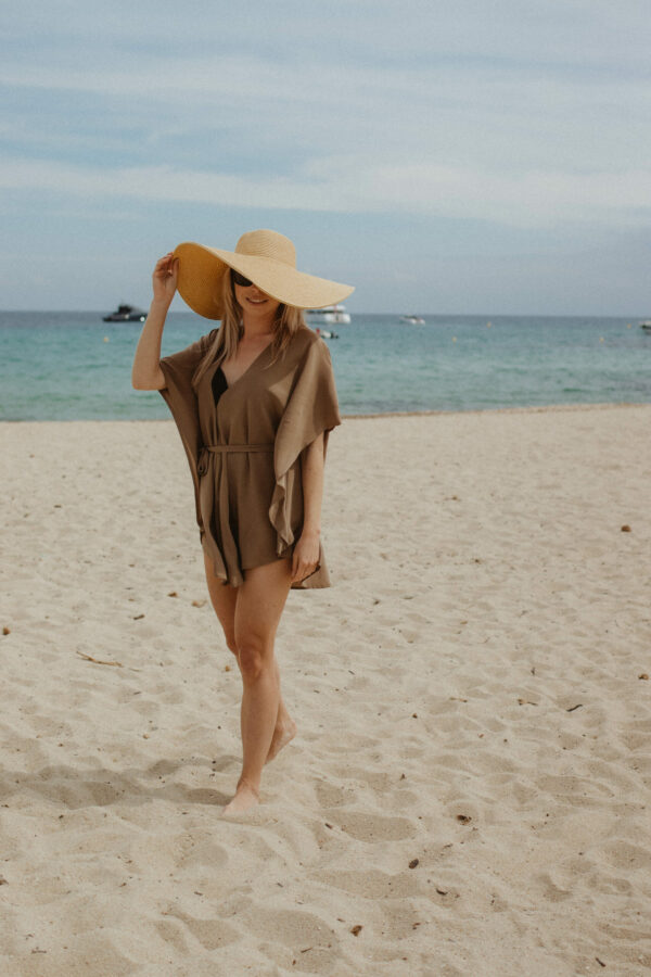 silk cover-up resort wear kimono saint tropez