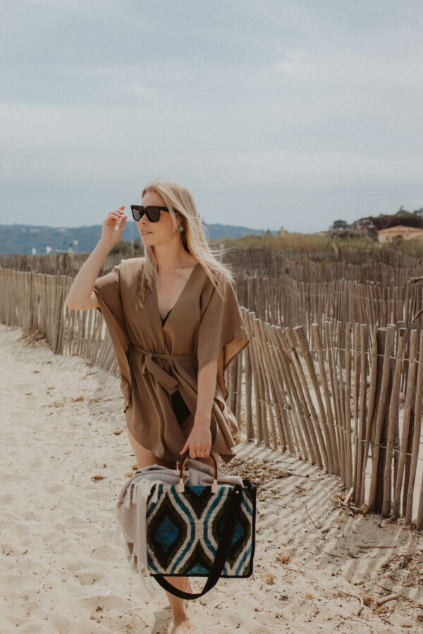 silk cover-up resort wear kimono saint tropez