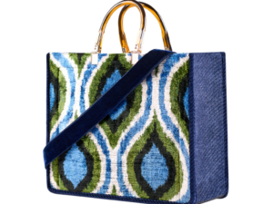 Myconian velvet tote bag beach bag Mykonos