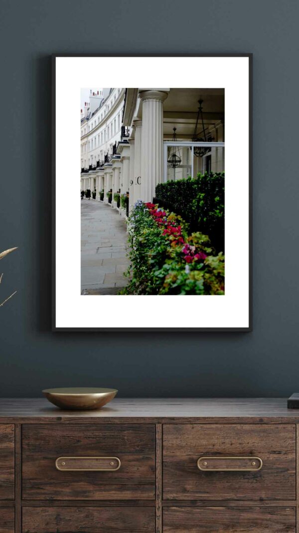 Knightsbridge london street print poster