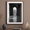 Oman grand mosque print, fine art, black and white