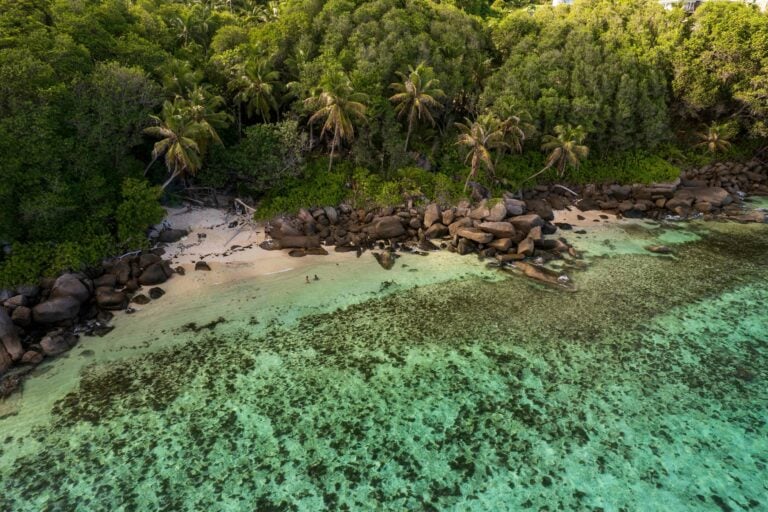 seychelles view beach sea island